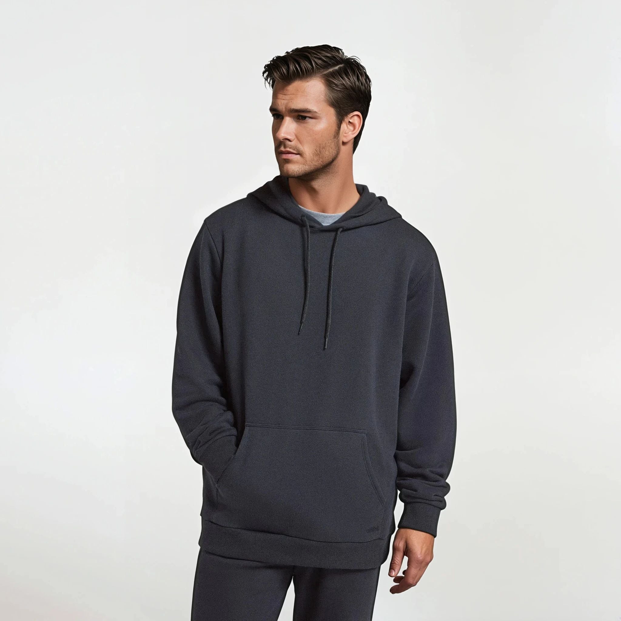 Unisex Merino Blend Hoodie - True Black